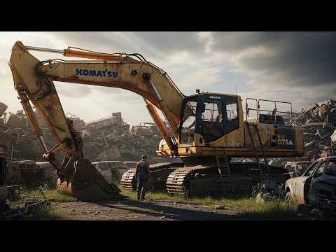 Abandoned Komatsu D575A Excavator Restoration From Rusted Scrap Yard to Fully Revived Giant Machine