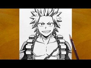 How to Draw Eijiro Kirishima (Red Riot) | MHA Tutorial
