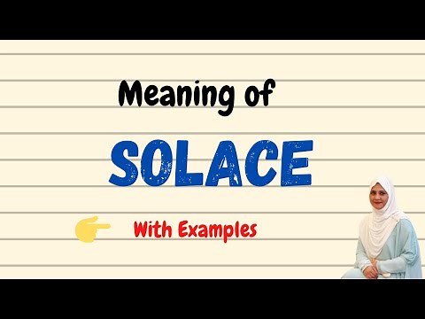 Daily vocabulary | Solace Meaning | Vocabgram