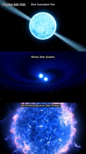 3 Incredible Blue Stars in Space 🌌✨ #universe #space #star #viralshort #bluestar #supergiant #viral
