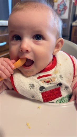 Nikki Jones on Instagram: "We love food around here 🤣 #secondbaby #blw #breakfast #momlife #momof2"