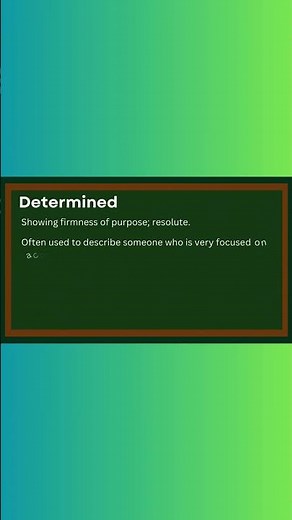 Learn English Vocabulary | What Does Determined Mean? #learnenglish #vocabulary