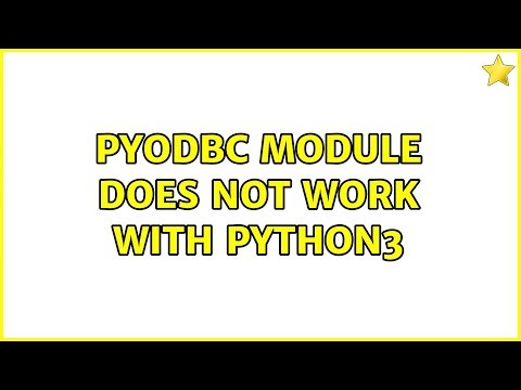 pyodbc module does not work with Python3