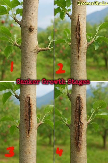 Canker Growth Stages 🍎