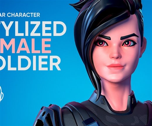 ArtStation - Stylized Female Soldier - Modular Character UE4 UE5 Unity | Game Assets