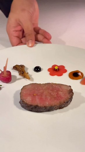 The prettiest plate of A5 Wagyu beef was the headliner of my 6 hour meal at one Michelin Star Atlas in Atlanta Georgia. I smile every time I think of this meal and the 25 different foods. @atlasbuckhead #foodie #restaurant #michelinstar #eating #wagyu #atlasrestaurant #highspeeddining | High Speed Dining