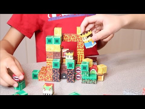 100pcs Magnetic Blocks Mario Set Review | Mine Magnet World Game Adventure Set STEM Building Toys