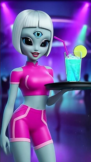 👽 Alien Barbie in the Nightclub”😯🍹#shorts#new
