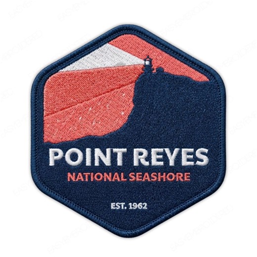 Point Reyes National Seashore Patch, EST. 1962 Lighthouse Embroidered Iron on Applique, California Coastal Hiking Badge, Travel Souvenir - Etsy
