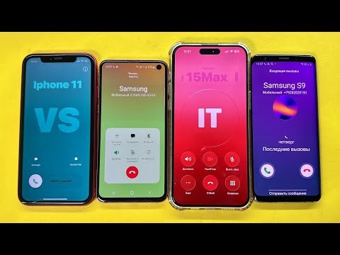 Incoming Call FaceTime Four Samsung S10E vs iPhone 11 vs Samsung S9 vs iPhone 15PM 256gb