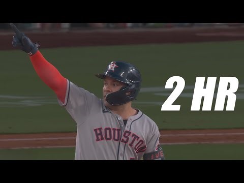 Jose Altuve Goes 3 for 3 with 2 Home Runs vs Dodgers!