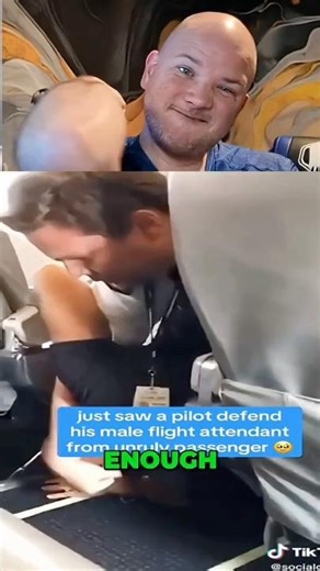 Pilot fights back against drunk passenger to defend Flight Attendant!