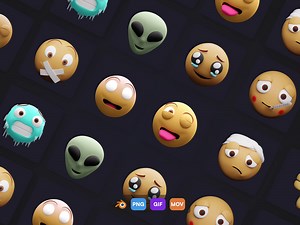 Animated 3D emojis