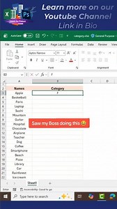 Excel Tutorials for beginners | Categorize with Copilot