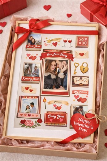 Personalized Valentine Wall Art, Our Love Story Poster, Custom Couple Photo Print, Romantic Gift for Him Her, Anniversary Decor - Etsy