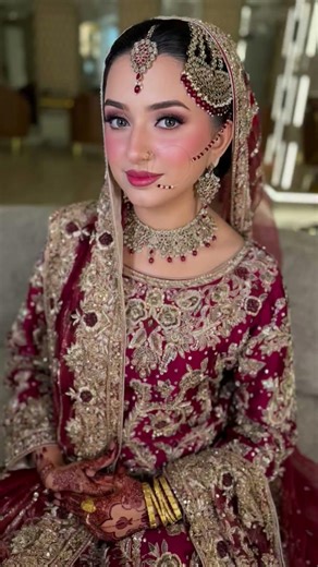 Pakistani bridal make-up bridal dress bridal jewelry #youtubeshorts asian bride #youtubevloggers