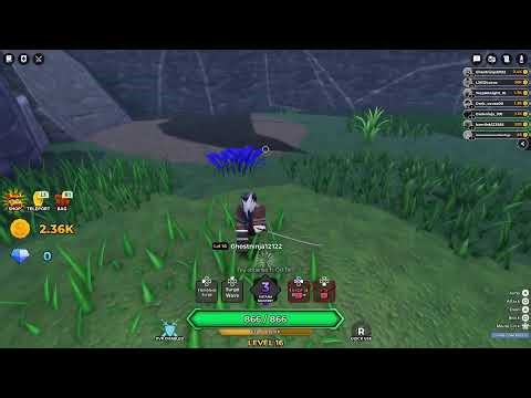 Slaying tons of slimes and bosses in Roblox