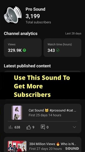 Increase Your Subscribers By Using This Sound..