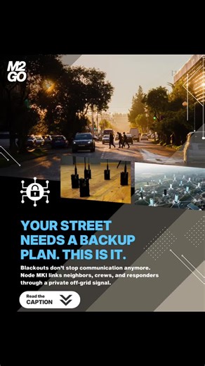 When the power goes out, cell towers overload or go down within hours. Your neighborhood loses the ability to coordinate, check on vulnerable residents, or communicate with emergency responders, exactly when it matters most. Mesh2Go Node MKI fixes that. It creates a private off-grid signal between devices, linking neighbors, crews, and first responders without touching a single tower or server. What your street can do with it: Check in on elderly neighbors during blackouts Coordinate with local 