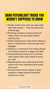 Dark psychology tricks you weren’t supposed to know #darkpsychology #darkpsychologytricks #darkpsychologytips | Advanced Life Skills