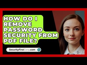 How Do I Remove Password Security From PDF File? - SecurityFirstCorp.com