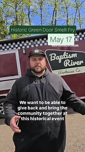 🎣🐟 Smelt Fry is BACK in Beaver Bay! 🐟🎣 ‍ The historic The Green Door Smelt Fry returns Saturday, May 17, 2025! ‍ Here is Dan from Baptism River Barbecue Co. talking about how they prepare over 300lbs of smelt for the event, using the original Green Door recipe from 1958! 🍽️ ‍ Join the family fun which includes: ‍ ➡️ Smelt served 11am–3pm from Baptism River Barbecue Co. (or until sold out!)🍴 ➡️ Live music on the outdoor stage until 8pm 🎶 ➡️ Outdoor Sports Expo with vendors, adventure busin