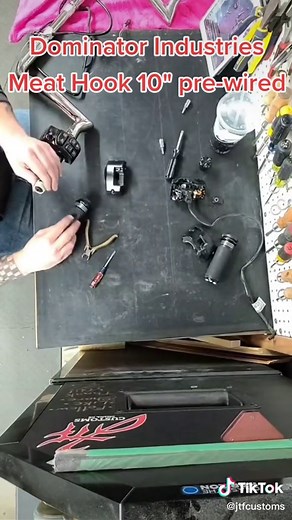 Custom Dominator Industries 10-Inch Meat Hook Motorcycle Handlebars