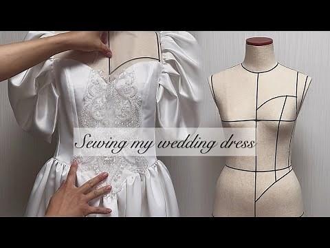 【ウェディングドレス作り】自分のドレスを一から作ってみた👗🤍