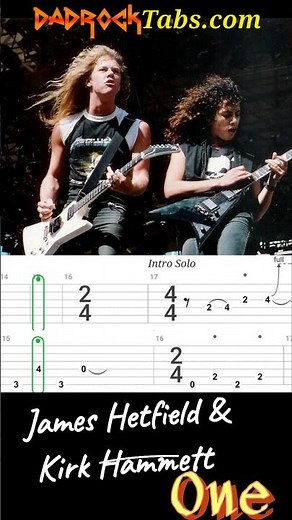 ONE Metallica James Hetfield Kirk Hammett #learnguitar #guitartabs #guitar #howto #classicrock
