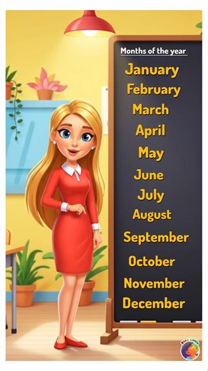 Learn the names of all 12 Months of the year 😊😊|| The months of the year song for children