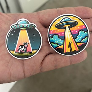 UFO Stickers - Alien Spaceship Design, Weather Resistant | Fun Decal | the Truth is Out There - Etsy