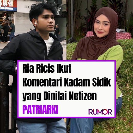 Kadam Sidik kini menjadi sorotan di media sosial usai beberapa ucapannya yang dinilai patriarki oleh netizen. Kini, di dalam video yang beredar, Ria Ricis juga turut mengomentari postingan tersebut. Ricis berkomentar di akun Kadam Sidik dan juga akun warganet. Dalam komentarnya, Ricis mengatakan bahwa perempuan harus punya value dan skill, karena menurutnya dunia itu kejam untuk perempuan yang tak bisa apa-apa. Ricis juga berkomentar bahwa ucapan Kadam Sidik tak salah, komentar netizen pun juga 