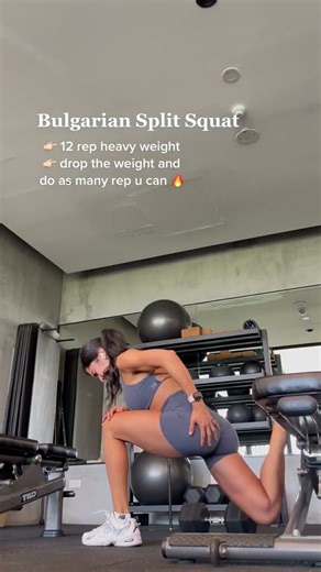 Bulgarian Split Squat 🔥 | Heavy Set + Drop Set Challenge 🍑