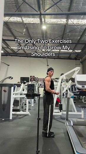 Yes, these are the only two shoulder based movements I use for the delts, and yes I didn’t include rear delt, as these are worked efficiently with back movements such as a row #gym #gymtok #shoulders #shoulderworkout #delts