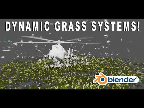 Dynamic Grass Helicopter Landing Effect in Blender 3d: Full Tutorial