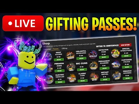 🔴 GIFTING ER:LC GAMEPASSES | ERLC MINIGAMES FOR ROBUX | NEW UPDATE COMING SOON | Roblox Livestream 🔴