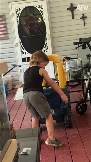 Road rage has already gotten to him! 🤣 #afv #fail #funny