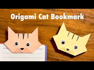 Origami Cat Sticky Note Bookmark – Easy Step-by-Step Tutorial (Paper Craft for Beginners)