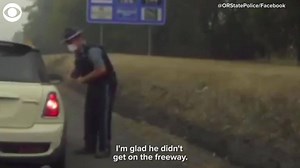 5.8K views · 86 reactions | QUICK THINKING: Check out the reflexes on this Oregon State Police trooper during a traffic stop near Grants Pass, Oregon on September 14. While speaking to the driver, a cat tried to make a break for it, jumping out the open window. The trooper managed to catch the cat. | 9&10 News | Facebook