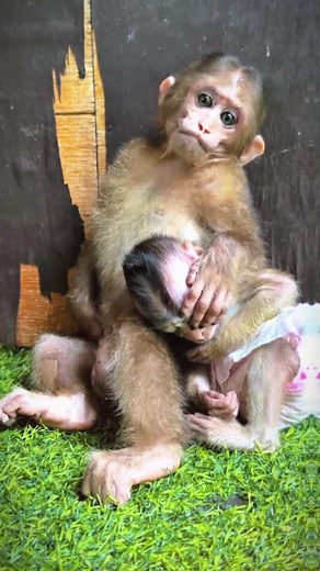 The baby monkey very sleepy #monkey #monkeys #poormonkey #babymonkey #animals #monkeysoftiktok #pet #forest #usa #cutemonkey #monkeylover #monkeyvideo #wildanimals #cute #rescue #viral #wildlife #🐒