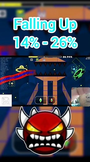 Falling Up (Extreme Demon) 14% - 26% | Geometry Dash #geometrydash #gd