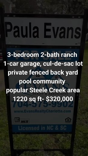 #paulapaula #evansrealtycharlotte #evansrealtyassociates #forsale