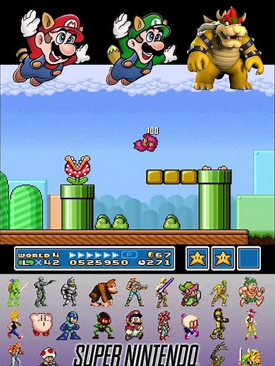 Super Mario Bros 3 World 4-6 #supermariobros #supermario #smb3 #mario #luigi #snes #supernintendo