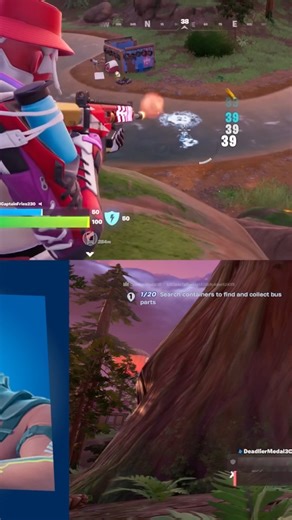 Insane snipe on split screen 😮 #fortnite #fortniteclips #gaming