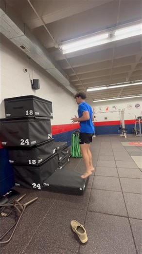 Crosley MacEachen polymeric drill testing springiness! #athletetraining #plyometrics