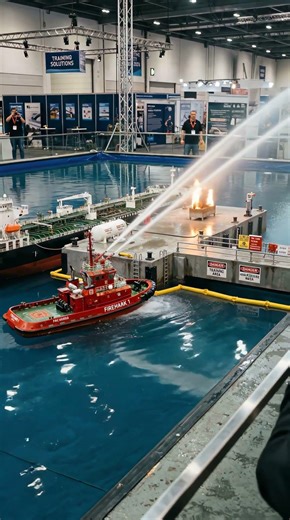Ultra Realistic RC Firefighting Tug Harbor Emergency Simulation