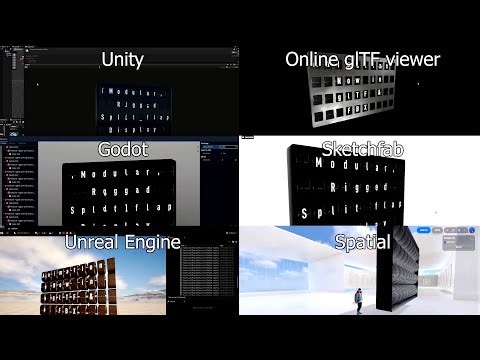 Web/VR/Game-Ready Split-Flap Display 3D Animations!
