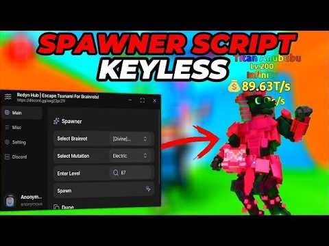 [UPDATED]🌊 Escape Tsunami For Brainrots Spawner Script 2026 NO KEY OP infinity Spawn