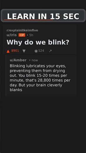 Why do we blink? #whyweblink