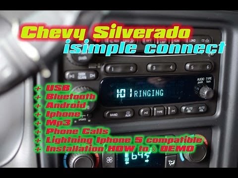 Chevy Silverado CONNECT BlueTooth iPod USB Android Mp3 Aux 3.5 by AutoToys.com / Isimple ISGM655